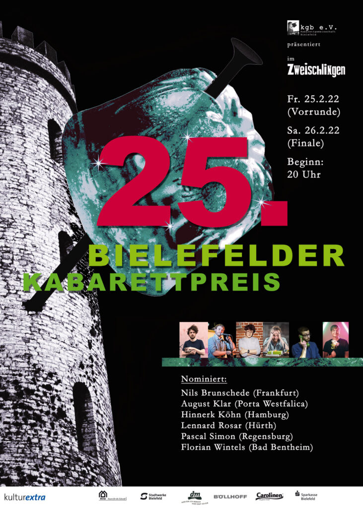 Plakat Bielefelder Kabarettpreis 2022